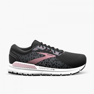 Black Women Brooks Addiction 15 Road Running Shoes | HNRB50136