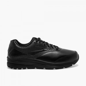 Black / Black Men Brooks Addiction Walker 2 Walking Shoes | CNZR05186