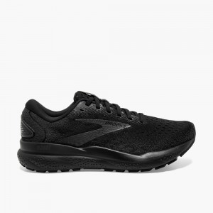 Black / Black Men Brooks Ghost 16 Road Running Shoes | VPUI47396