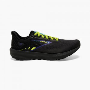 Black / Grey Men Brooks Launch 10 Running Shoes | OXJC84063