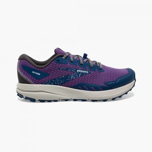 Black / Grey Women Brooks Light Trail Divide 4 Trail Running Shoes | TKPI58923