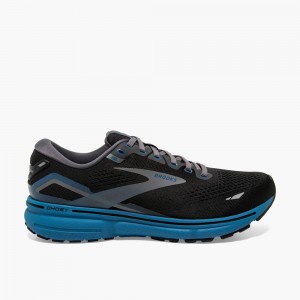 Black / Grey / White Men Brooks Ghost 15 Running Shoes | VMSN10293