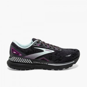 Black / Light Blue / Purple Women Brooks Adrenaline GTS 23 Running Shoes | PAME06578