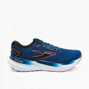 Blue / Black Men Brooks Glycerin 21 Running Shoes | UTFG73256