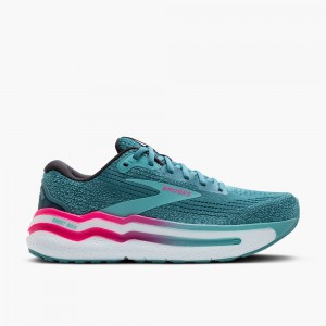 Blue / Pink / Light Turquoise Men Brooks Ghost Max 2 Running Shoes | YDZP81694