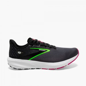 Coral / Black Women Brooks Launch 10 Running Shoes | IWSC56021