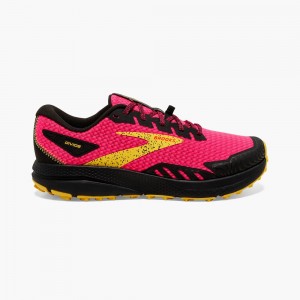 Coral / Black Women Brooks Light Trail Divide 4 Trail Running Shoes | ZBAT07236