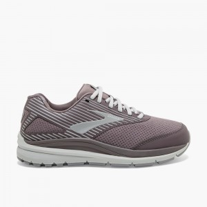 Dark Grey Women Brooks Addiction Walker Suede Walking Shoes | MDUY69203