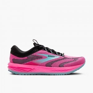 Pink / Black / Light Turquoise Women Brooks Revel 7 Road Running Shoes | ESVX63095