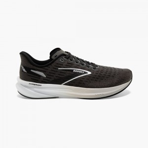 White / Black Men Brooks Hyperion Running Shoes | QAOF08362