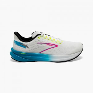 White / Black Women Brooks Hyperion Speed Track Spikes | TXOM93187