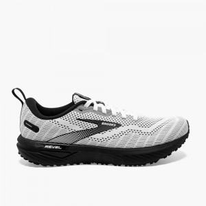 White / Black Women Brooks Revel 6 Road Running Shoes | OGIJ54073