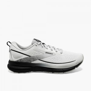 White / Black Women Brooks Trace 3 Running Shoes | DMHZ61802