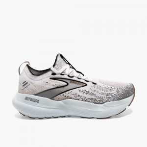 White / Grey / Black Women Brooks Glycerin StealthFit 21 Road Running Shoes | ZLBQ95672