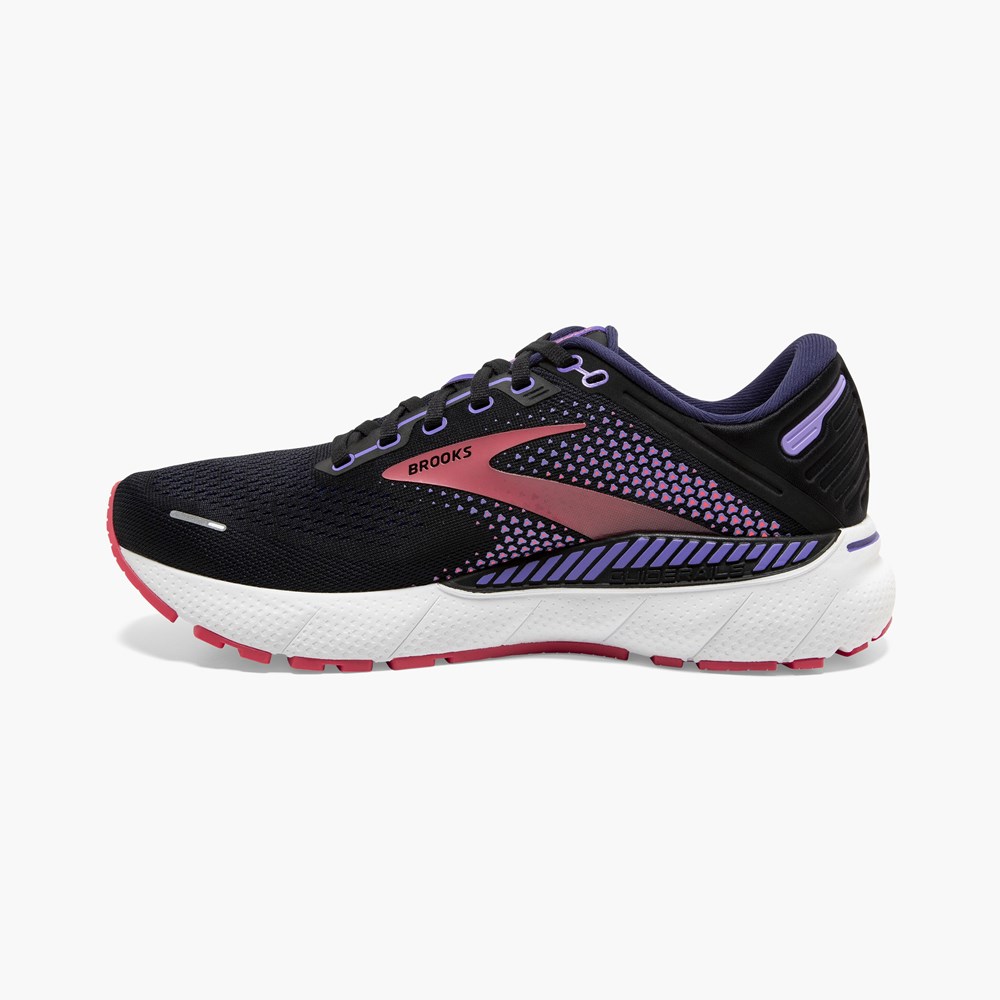 Black Women Brooks Adrenaline GTS 22 Road Running Shoes | QFUW07364