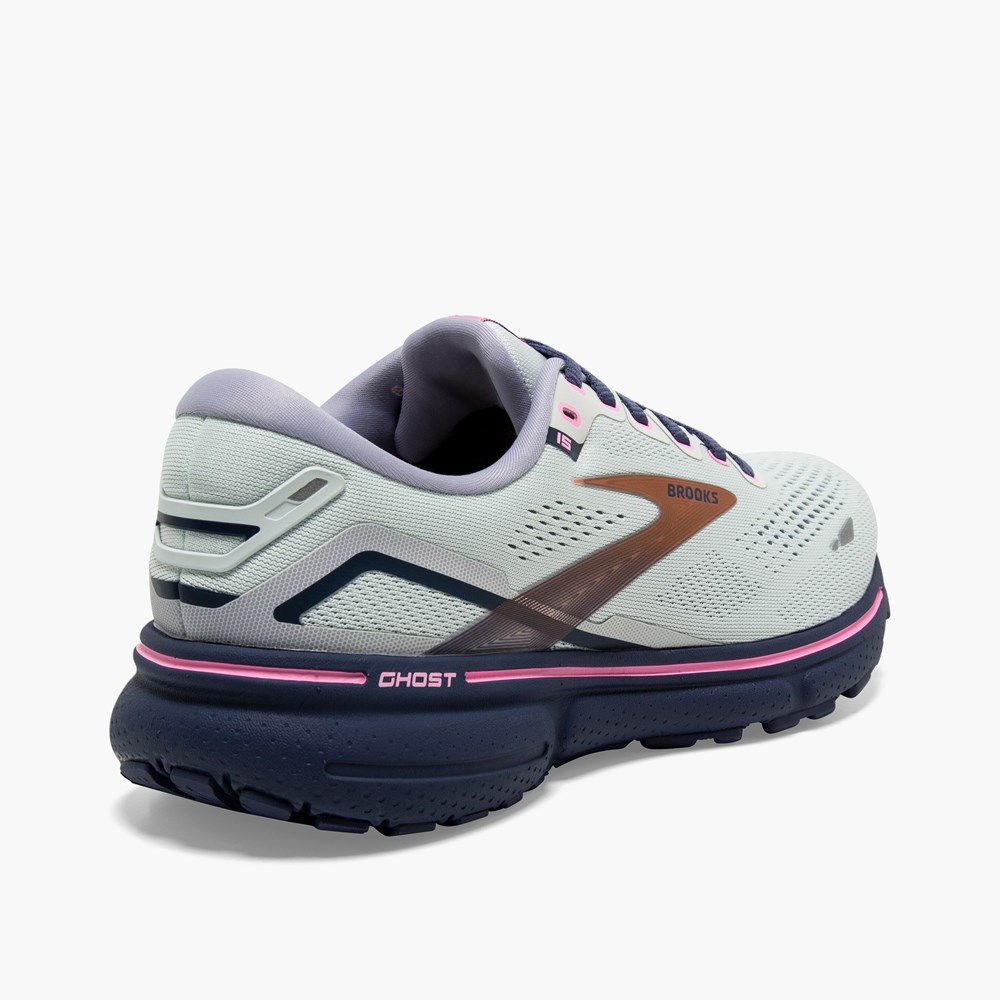 Black Women Brooks Ghost 15 Cushioned Road Running Shoes | OXVD21967