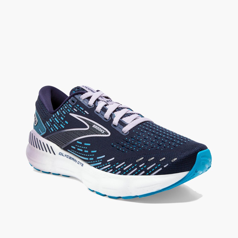 Black Women Brooks Glycerin GTS 20 Support Running Shoes | UITD68345