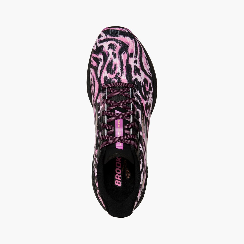 Black Women Brooks Launch GTS 10 Road Running Shoes | YZSH62103