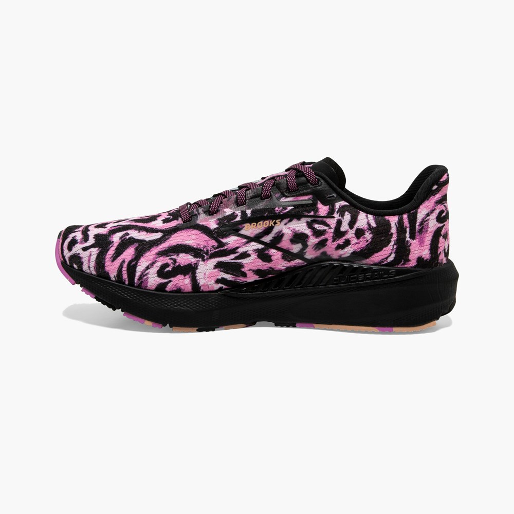 Black Women Brooks Launch GTS 10 Road Running Shoes | YZSH62103