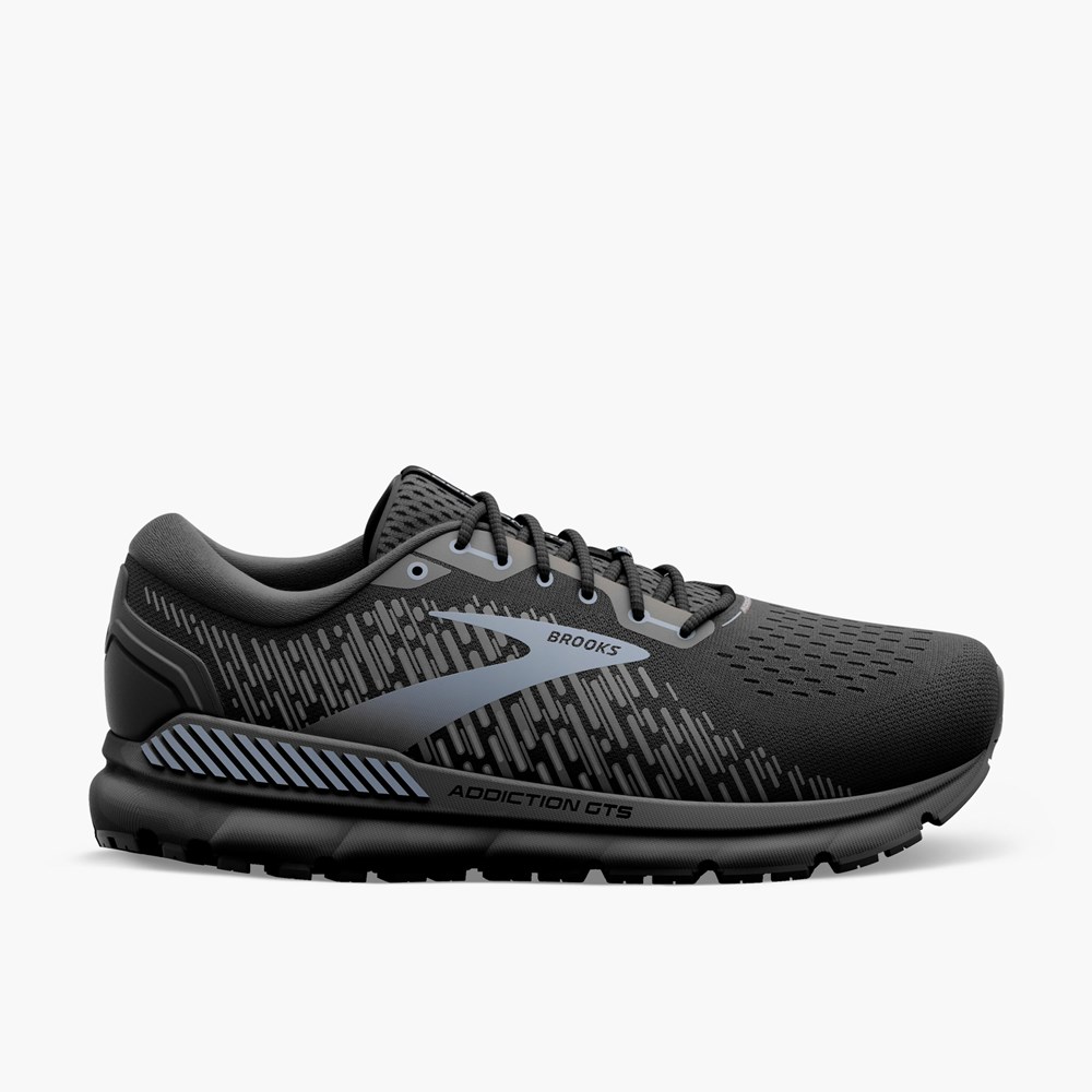 Black / Black Men Brooks Addiction 15 Support Running Shoes | GIFH57380