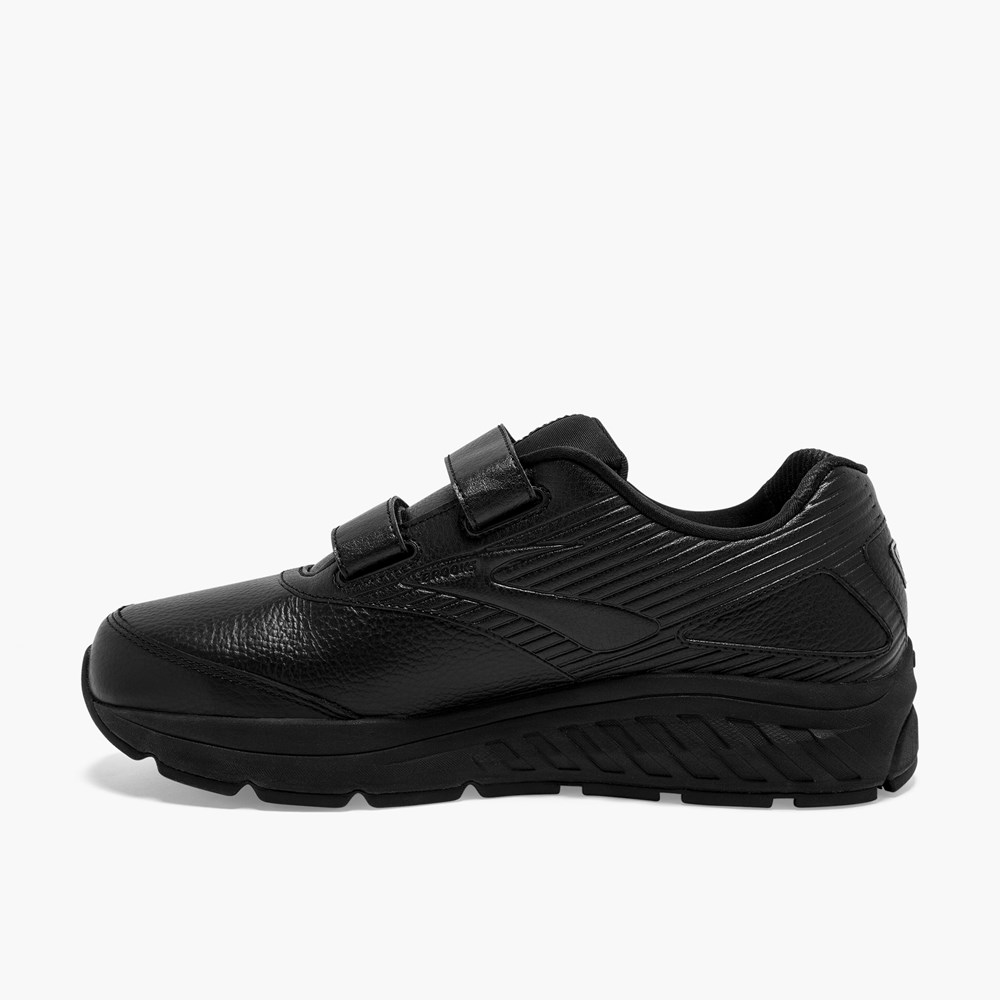 Black / Black Men Brooks Addiction Walker V-Strap 2 Support Running Shoes | FTSM26571