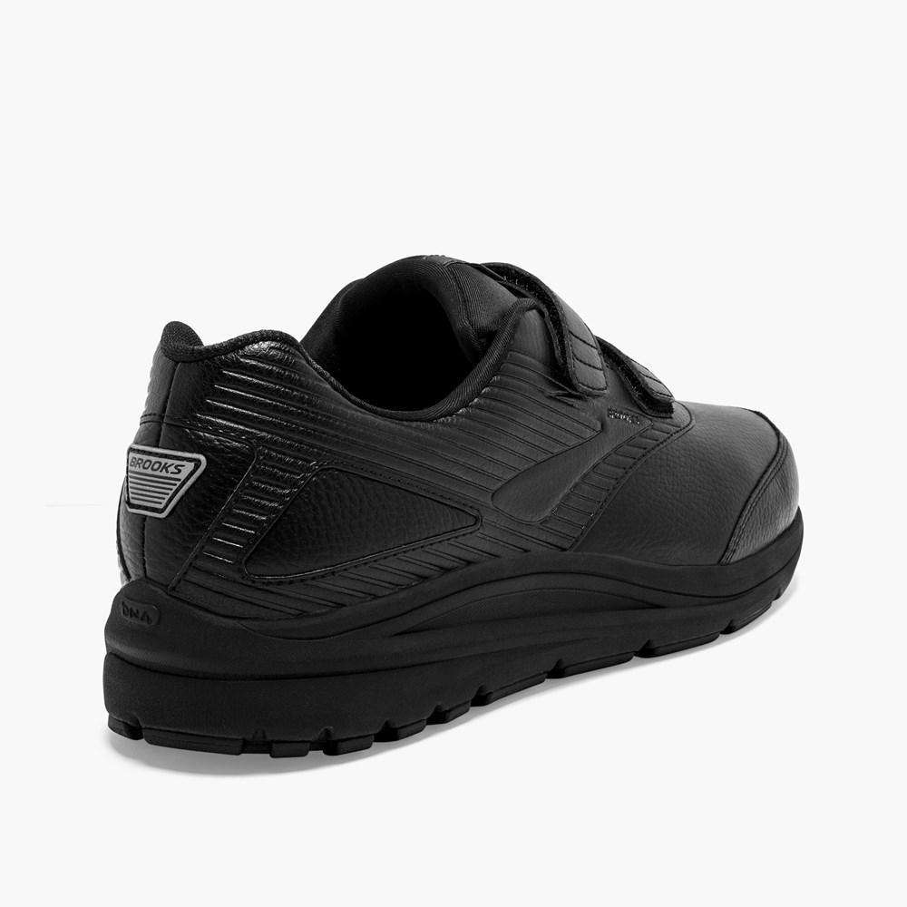 Black / Black Men Brooks Addiction Walker V-Strap 2 Support Running Shoes | FTSM26571