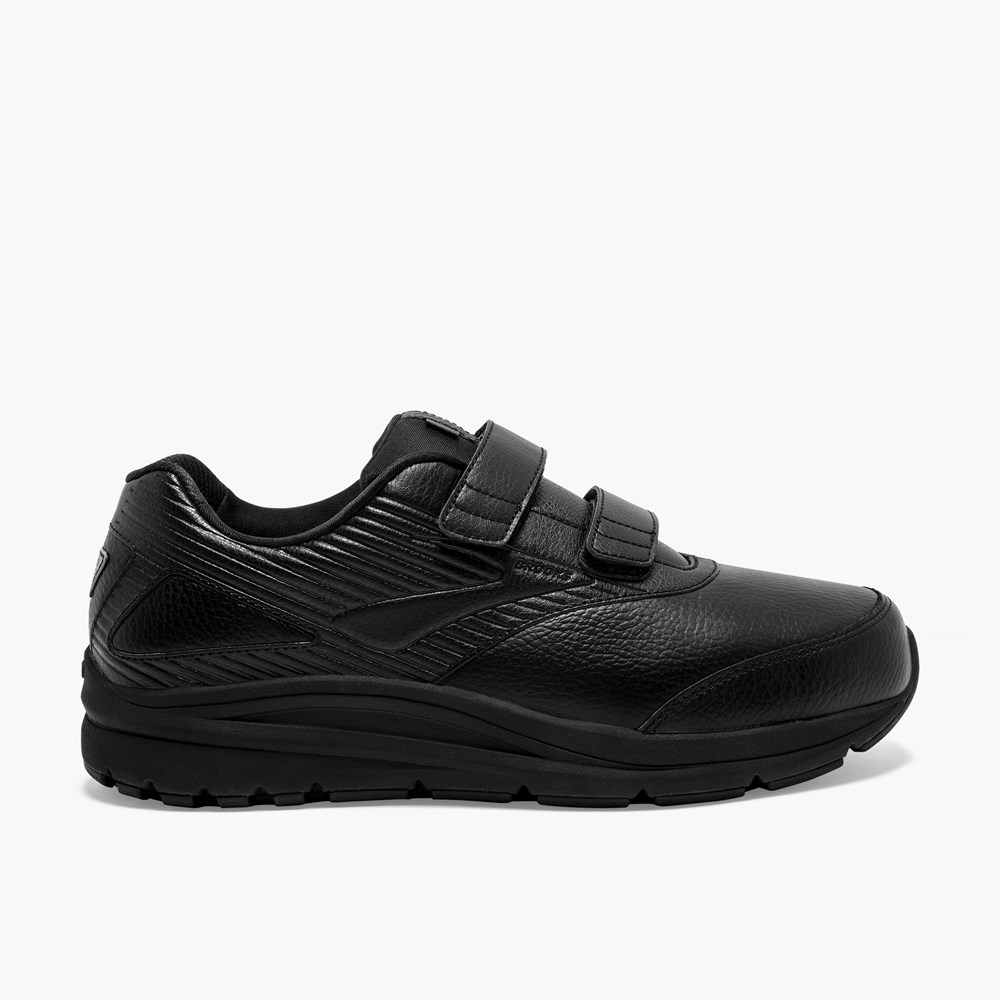 Black / Black Men Brooks Addiction Walker V-Strap 2 Support Running Shoes | FTSM26571