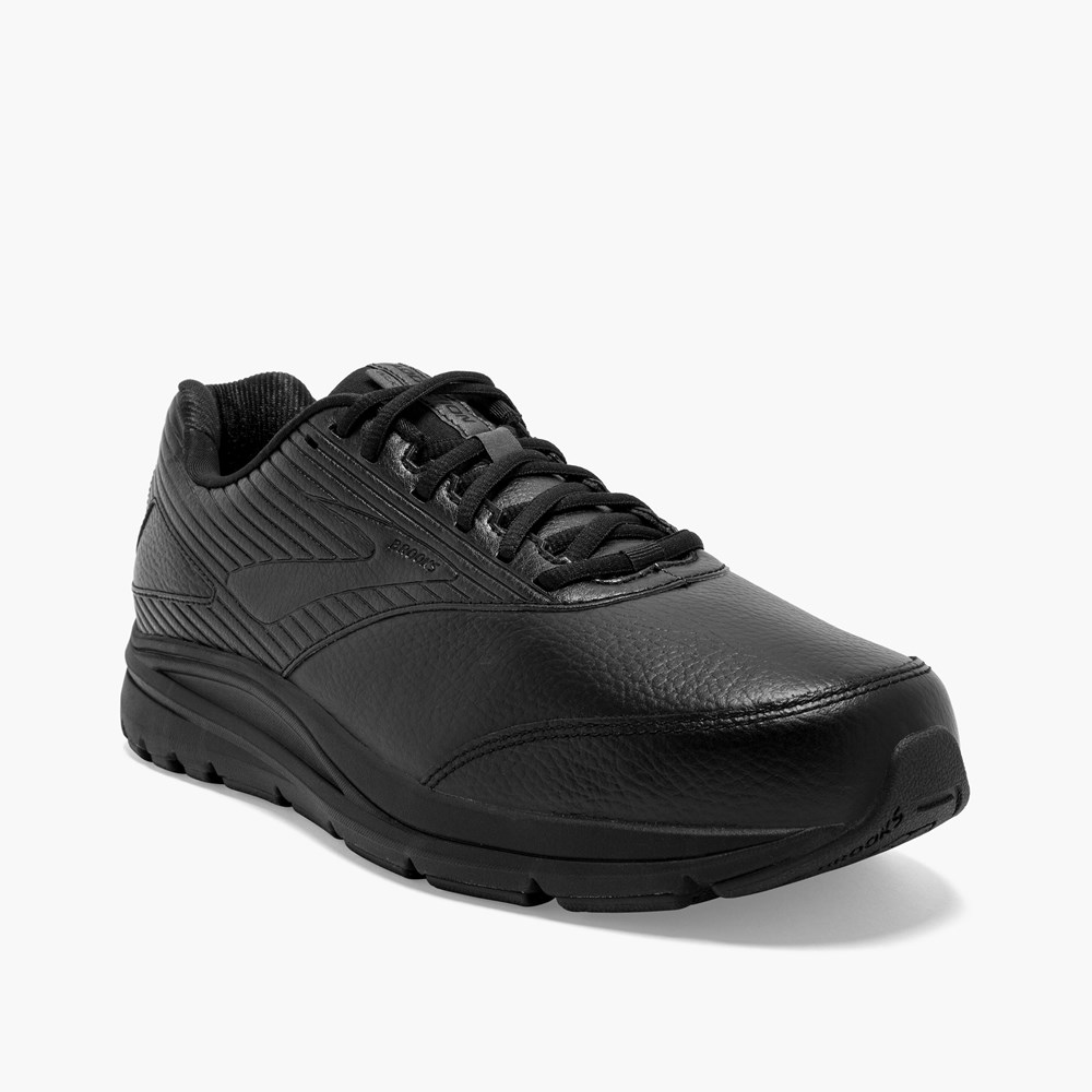 Black / Black Men Brooks Addiction Walker 2 Support Running Shoes | JSGO83607