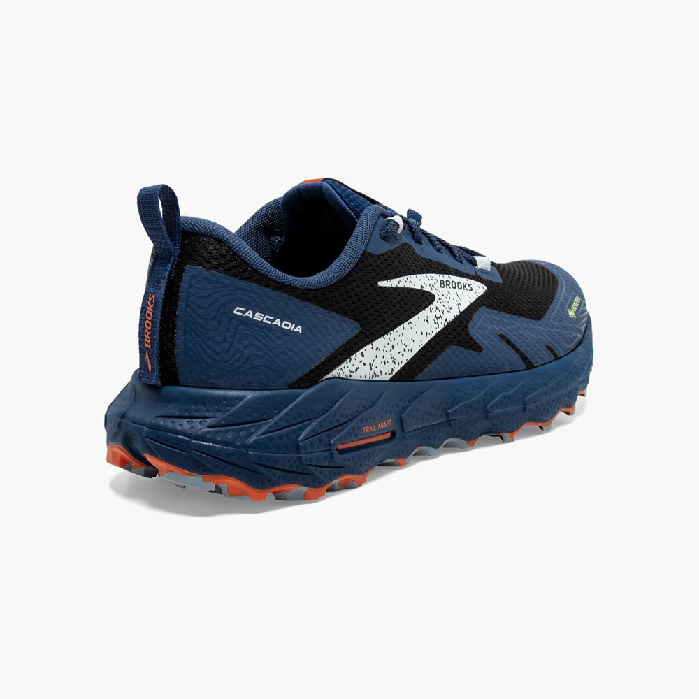 Black / Black Men Brooks Cascadia 17 GTX Hiking Shoes | ZEIP13690