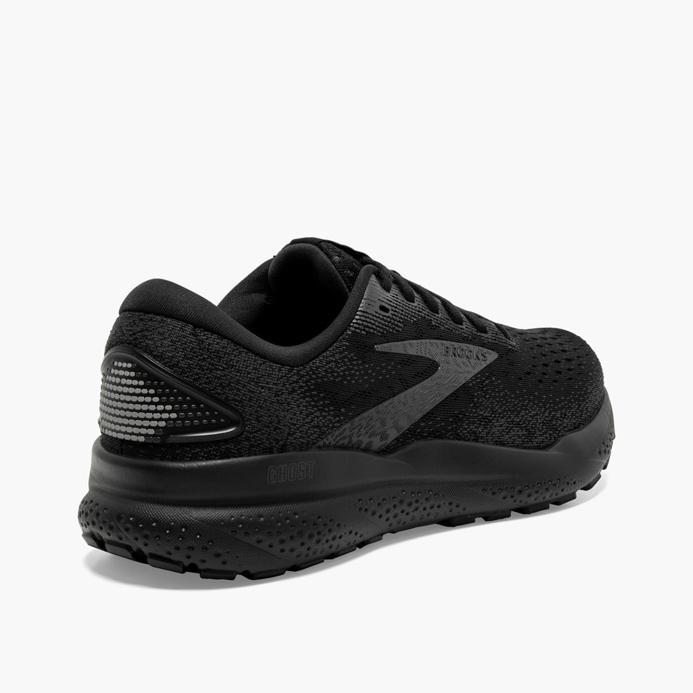 Black / Black Men Brooks Ghost 16 Road Running Shoes | VPUI47396