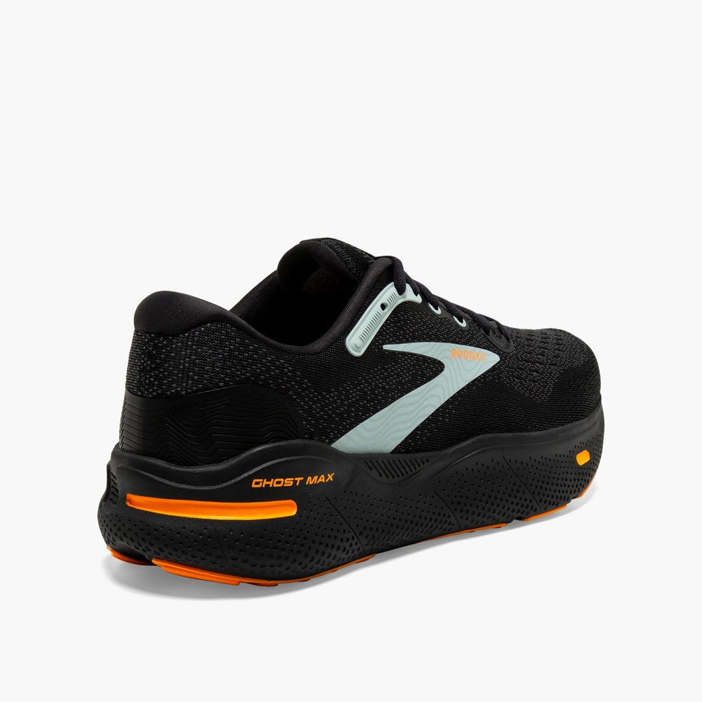 Black / Black Men Brooks Ghost Max Walking Shoes | SLGT90238