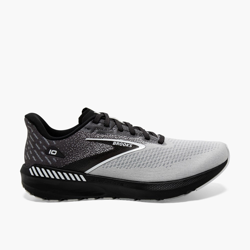 Black / Black Men Brooks Launch GTS 10 Speed Support Running Shoes | QSNV27351