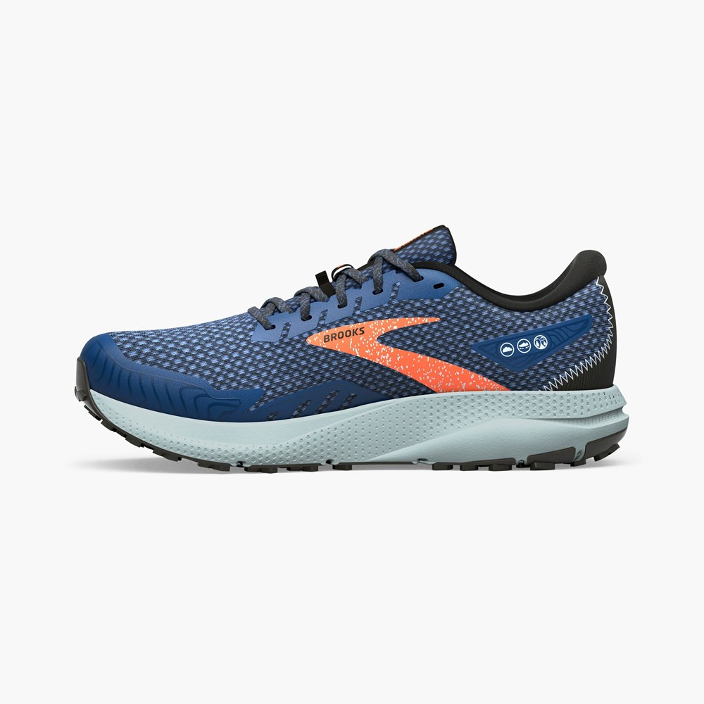 Black / Black Men Brooks Light Trail Divide 4 Trail Running Shoes | LRWG76521