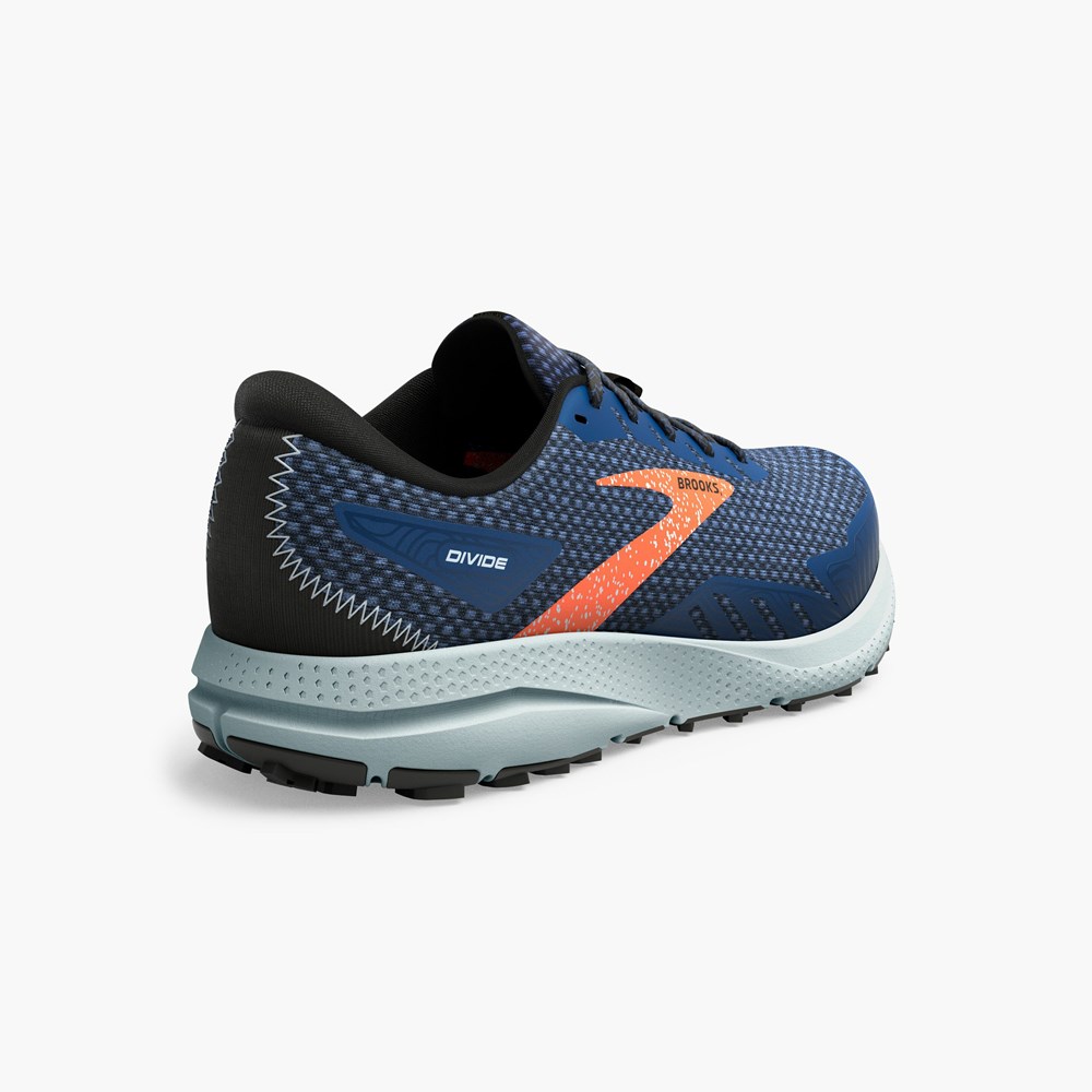 Black / Black Men Brooks Light Trail Divide 4 Trail Running Shoes | LRWG76521