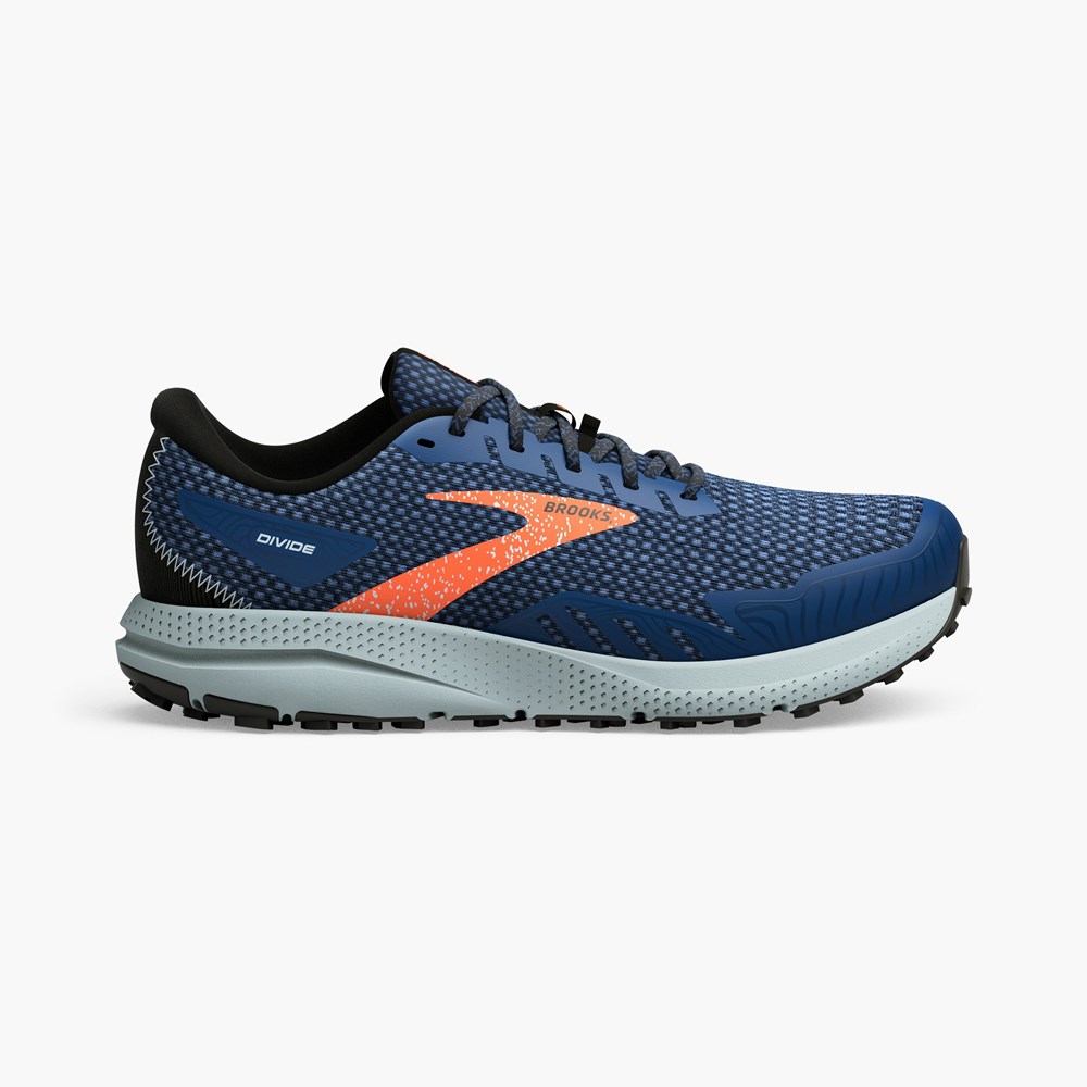 Black / Black Men Brooks Light Trail Divide 4 Trail Running Shoes | LRWG76521