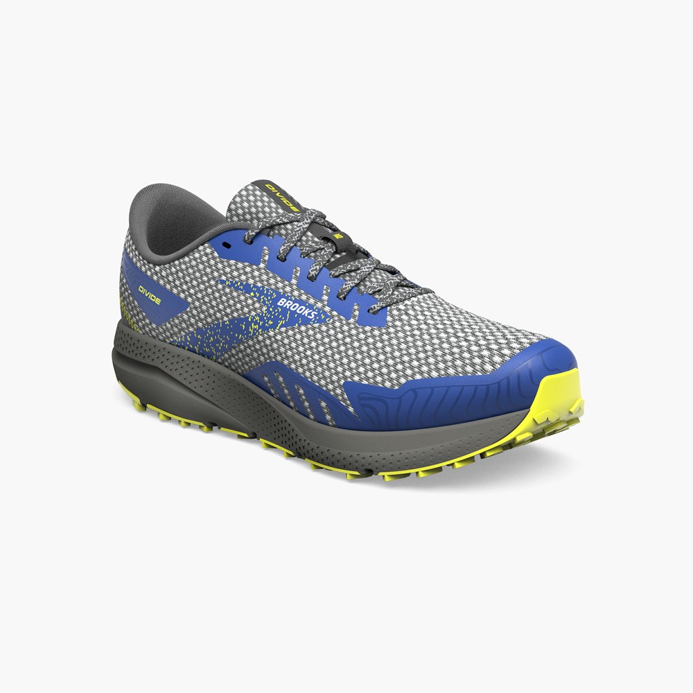 Black / Black Men Brooks Light Trail Divide 4 Trail Running Shoes | UINC91327