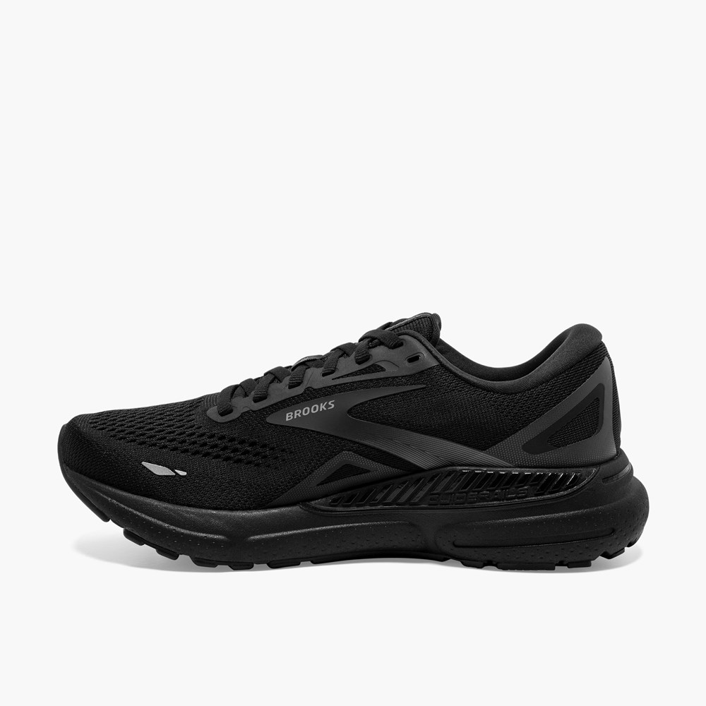 Black / Black Women Brooks Adrenaline GTS 23 Running Shoes | OEJX84715