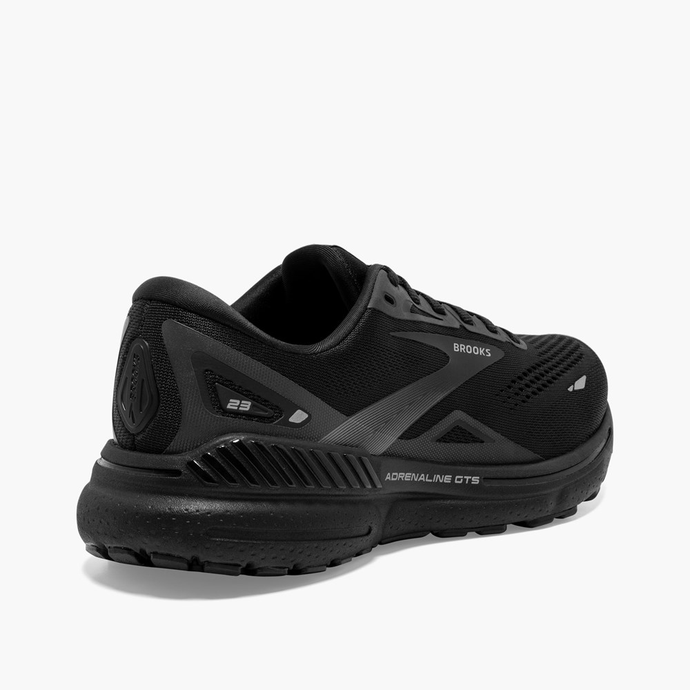 Black / Black Women Brooks Adrenaline GTS 23 Running Shoes | OEJX84715