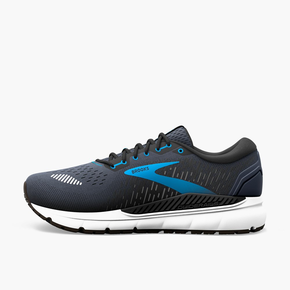 Black / Blue Men Brooks Addiction 15 Running Shoes | RELB79385