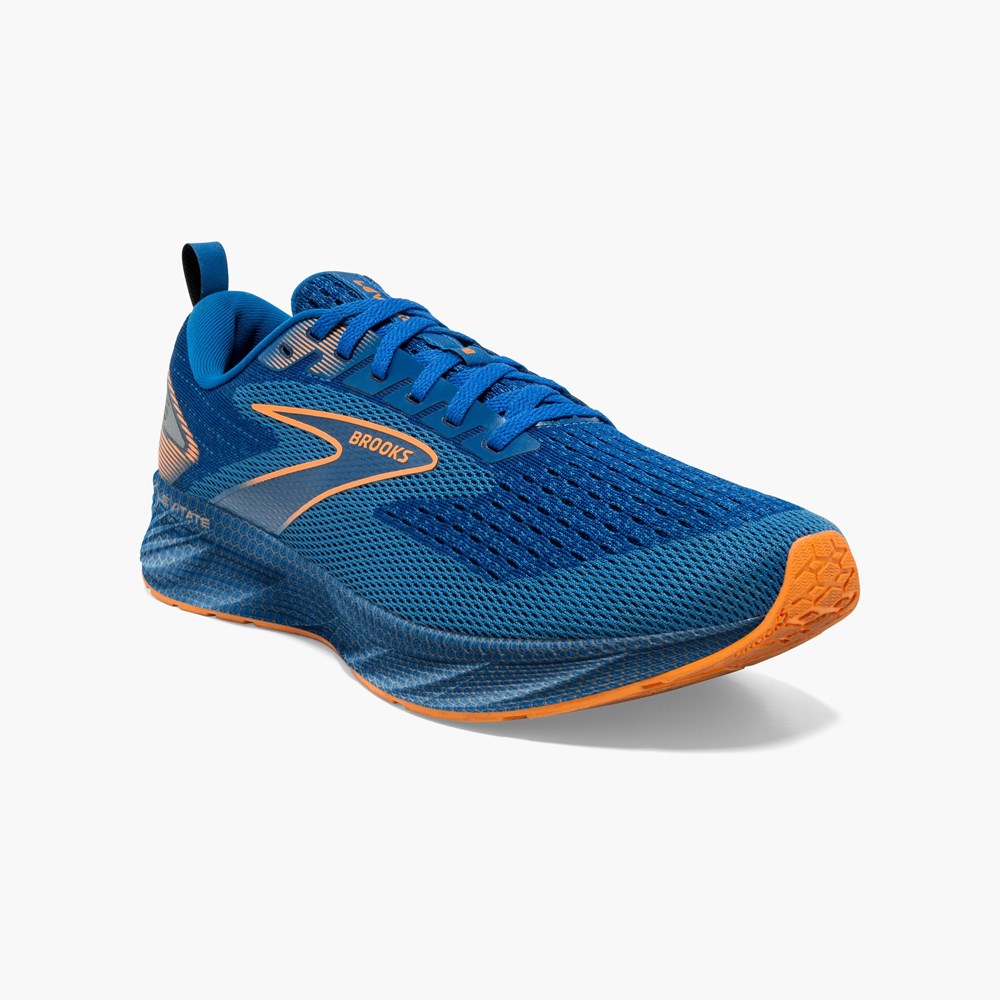 Black / Blue Men Brooks Levitate 6 Running Shoes | XZPQ14308