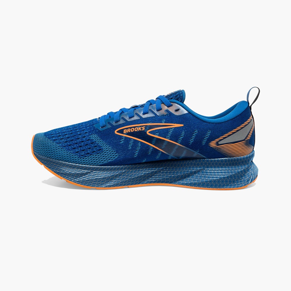 Black / Blue Men Brooks Levitate 6 Running Shoes | XZPQ14308