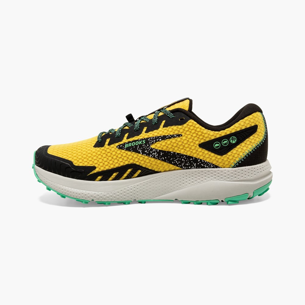 Black / Blue Men Brooks Light Trail Divide 4 Trail Running Shoes | HTPG65270