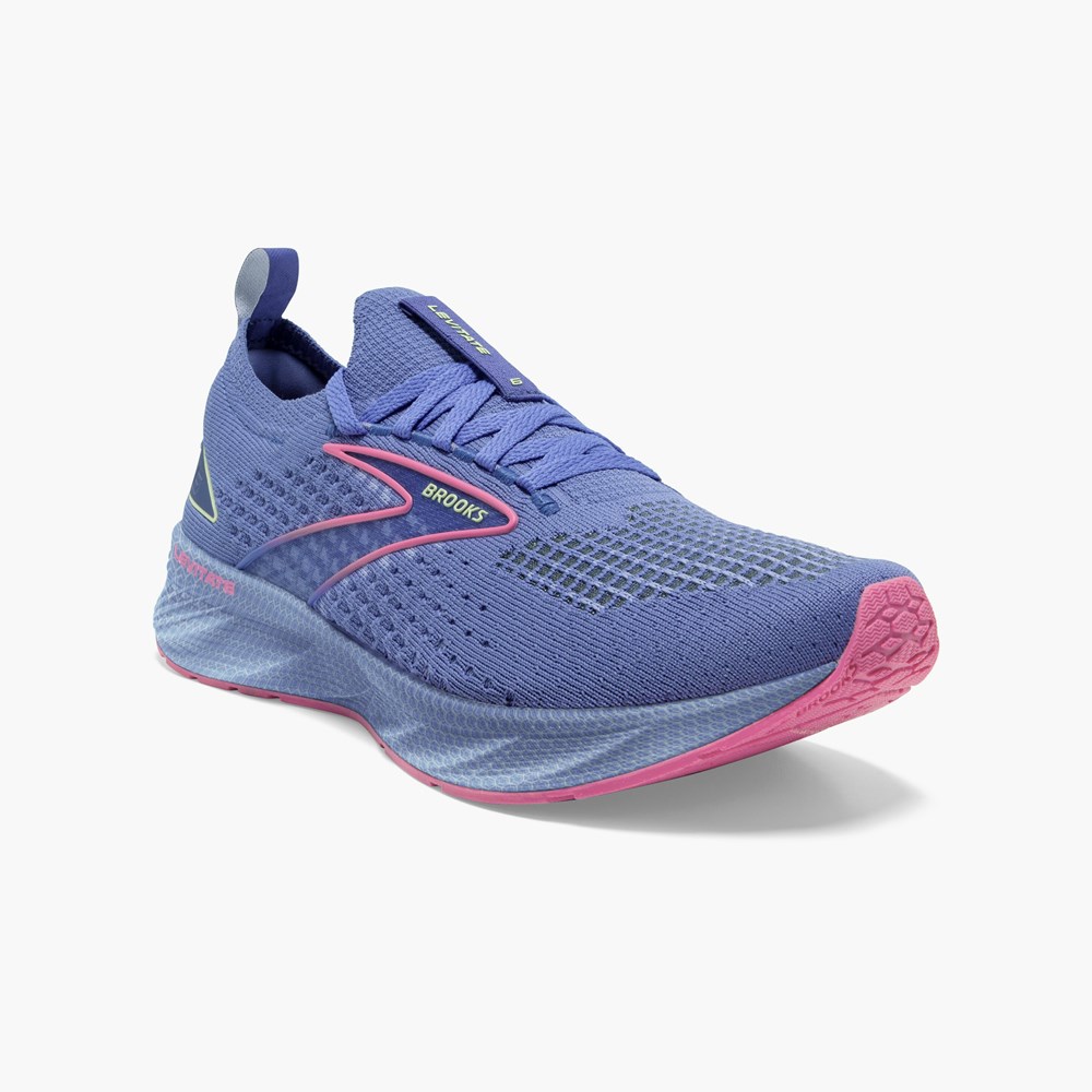 Black / Blue / Pink Women Brooks Levitate StealthFit 6 Road Running Shoes | BSID94607