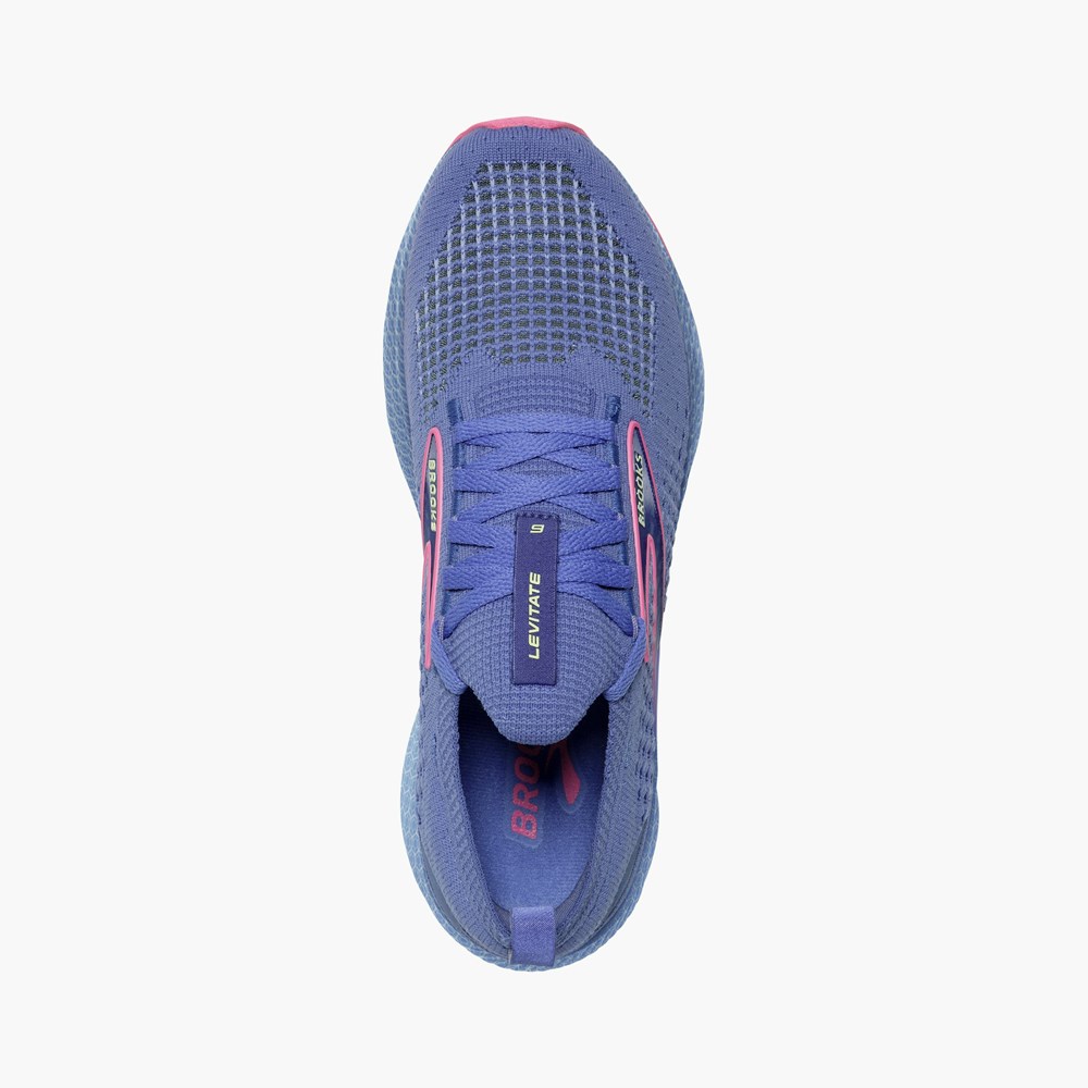 Black / Blue / Pink Women Brooks Levitate StealthFit 6 Road Running Shoes | BSID94607