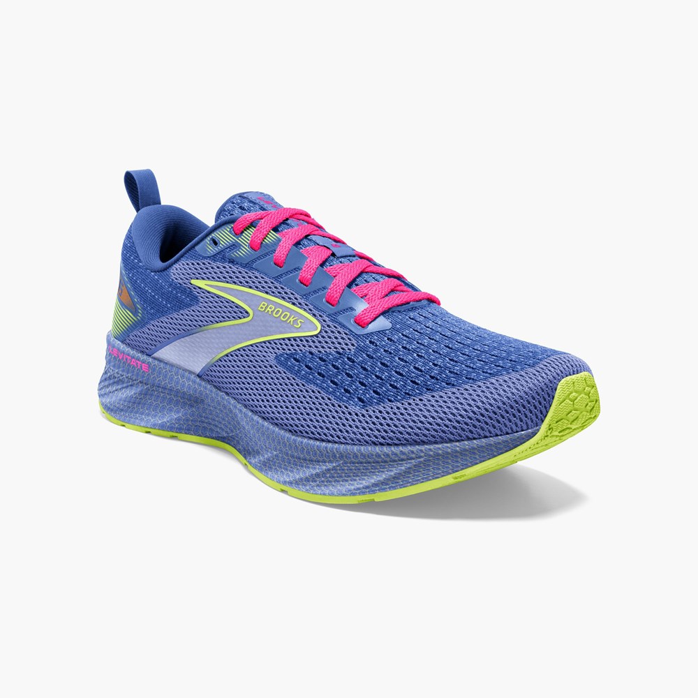 Black / Blue / Pink Women Brooks Levitate 6 Running Shoes | DMGU56913