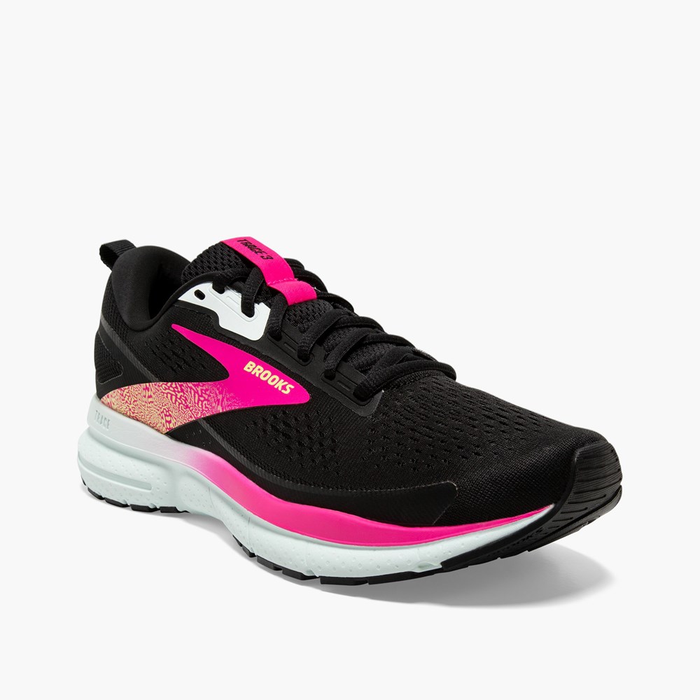 Black / Blue / Pink Women Brooks Trace 3 Running Shoes | WHER31562