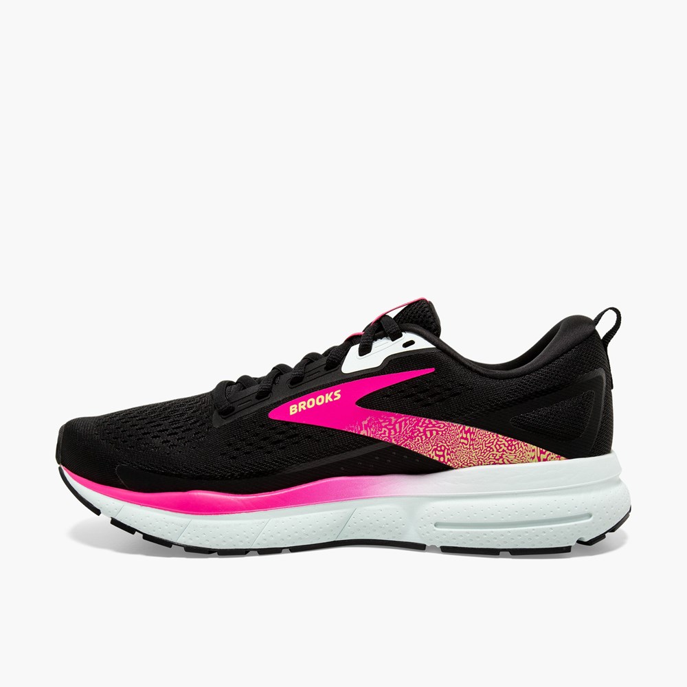 Black / Blue / Pink Women Brooks Trace 3 Running Shoes | WHER31562