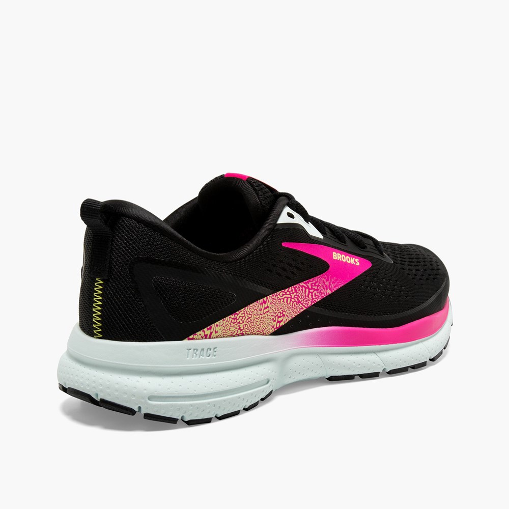 Black / Blue / Pink Women Brooks Trace 3 Running Shoes | WHER31562