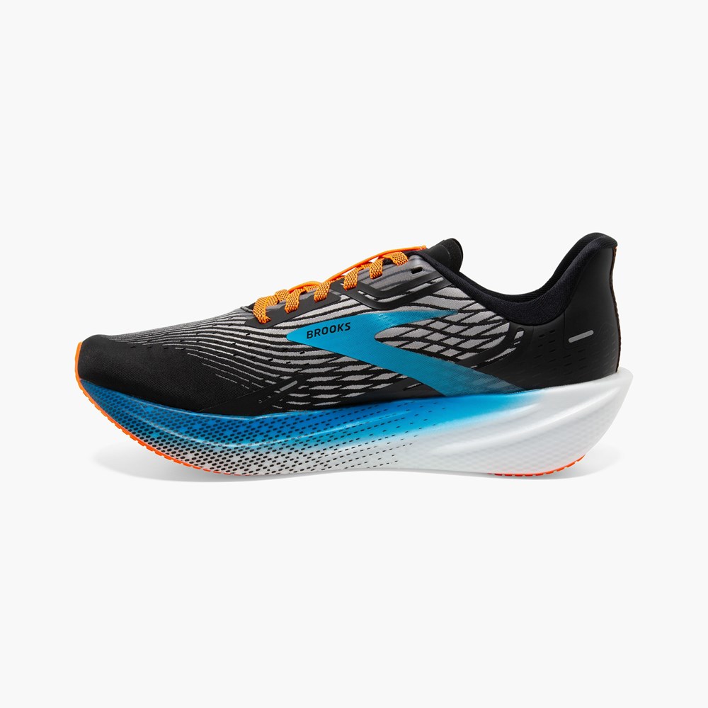 Black / Grey Men Brooks Hyperion Max Track Spikes | ZJQX45209