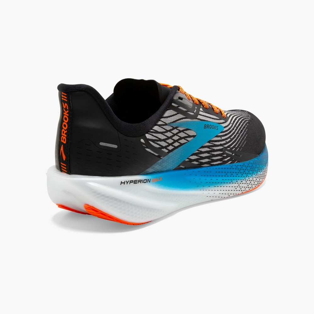 Black / Grey Men Brooks Hyperion Max Track Spikes | ZJQX45209